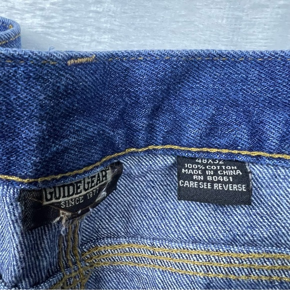 Vintage Guide Gear Double Knee Cargo Jeans Mens 48x32 - Picture 4 of 9